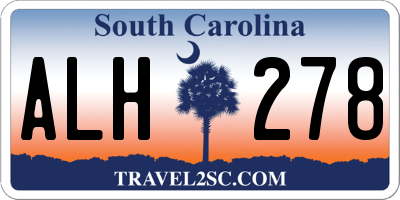 SC license plate ALH278