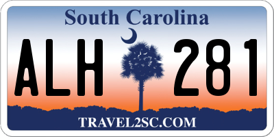SC license plate ALH281