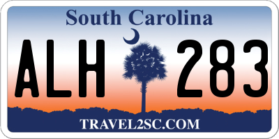 SC license plate ALH283