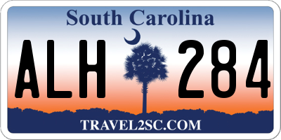 SC license plate ALH284