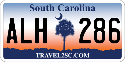 SC license plate ALH286