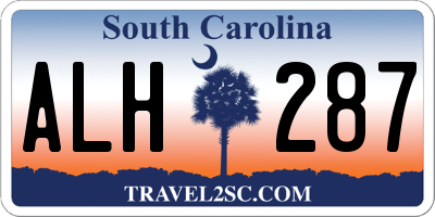 SC license plate ALH287