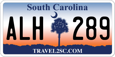 SC license plate ALH289