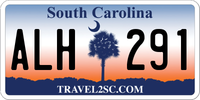 SC license plate ALH291
