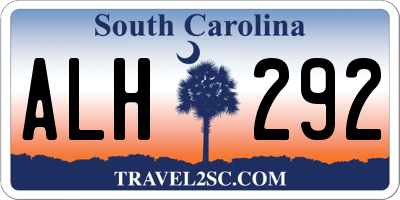 SC license plate ALH292