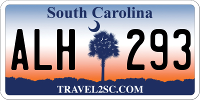 SC license plate ALH293