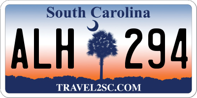 SC license plate ALH294