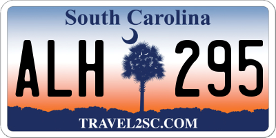 SC license plate ALH295