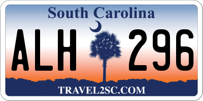 SC license plate ALH296