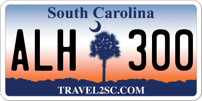 SC license plate ALH300