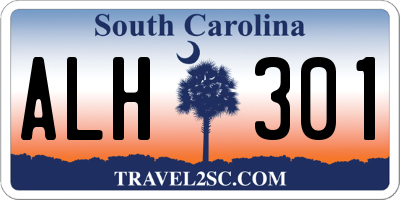 SC license plate ALH301