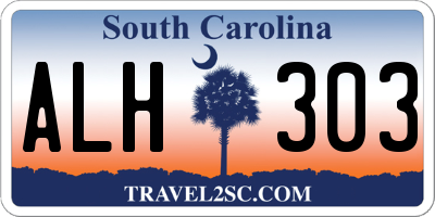 SC license plate ALH303