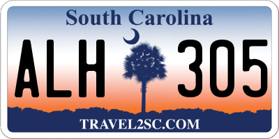 SC license plate ALH305