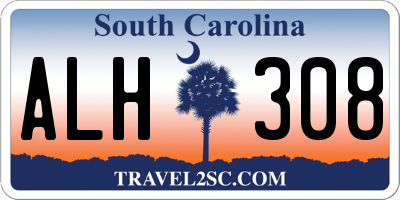 SC license plate ALH308