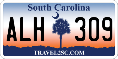 SC license plate ALH309