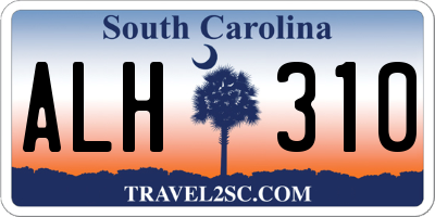 SC license plate ALH310