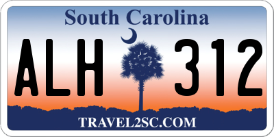 SC license plate ALH312