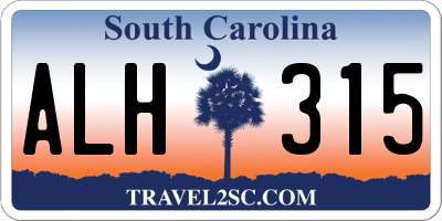 SC license plate ALH315