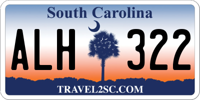 SC license plate ALH322