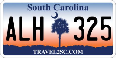 SC license plate ALH325