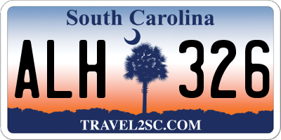 SC license plate ALH326