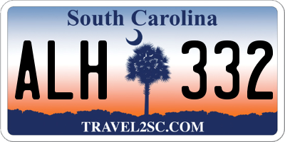 SC license plate ALH332