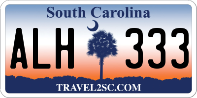 SC license plate ALH333