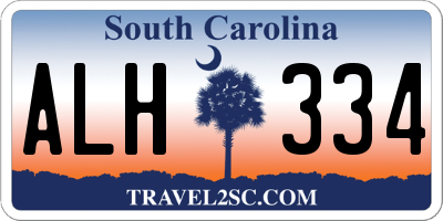 SC license plate ALH334