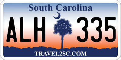 SC license plate ALH335