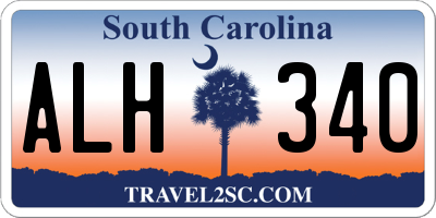 SC license plate ALH340