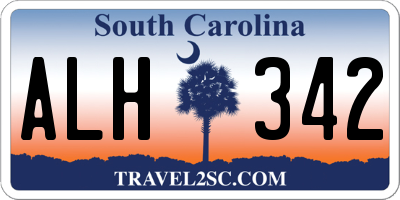 SC license plate ALH342