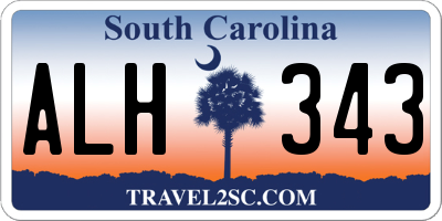 SC license plate ALH343