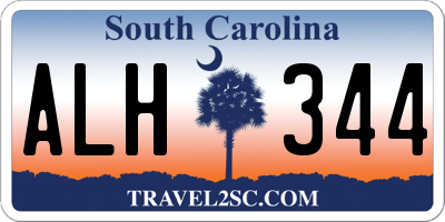SC license plate ALH344