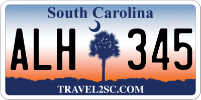 SC license plate ALH345