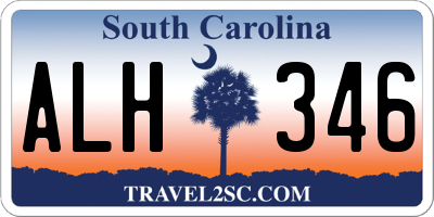 SC license plate ALH346