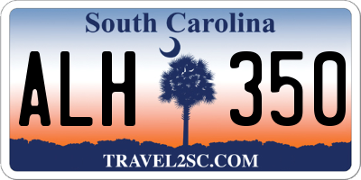 SC license plate ALH350