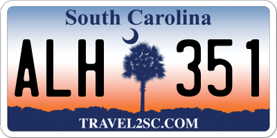 SC license plate ALH351