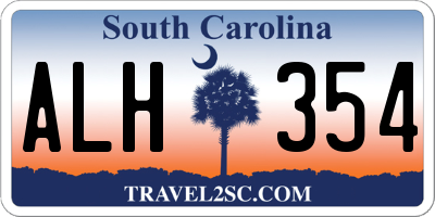 SC license plate ALH354