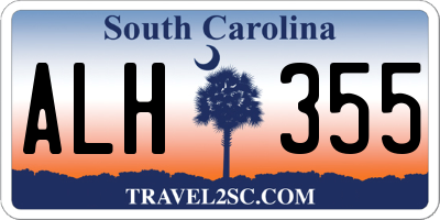 SC license plate ALH355