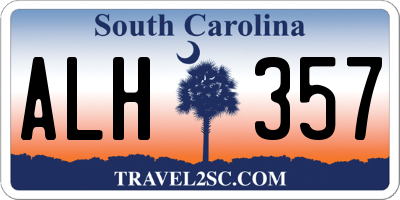 SC license plate ALH357