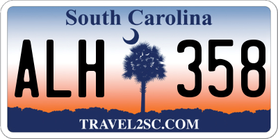 SC license plate ALH358