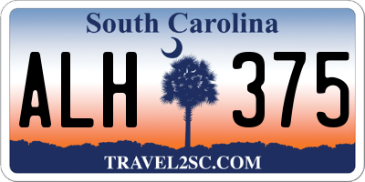 SC license plate ALH375