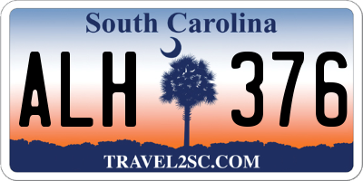 SC license plate ALH376