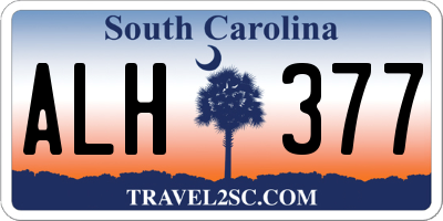 SC license plate ALH377
