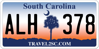 SC license plate ALH378