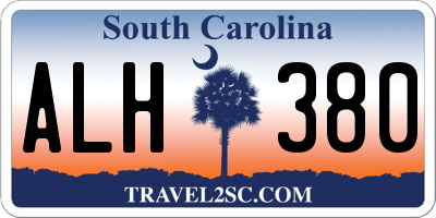 SC license plate ALH380