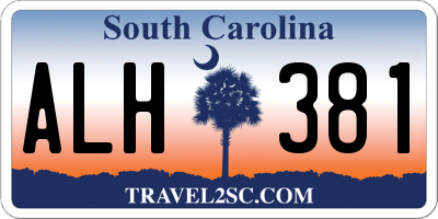 SC license plate ALH381