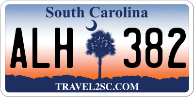 SC license plate ALH382