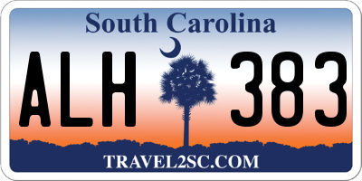 SC license plate ALH383