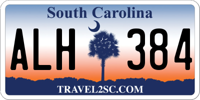 SC license plate ALH384